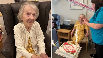 100th birthday celebrations for Carntyne care home Resident